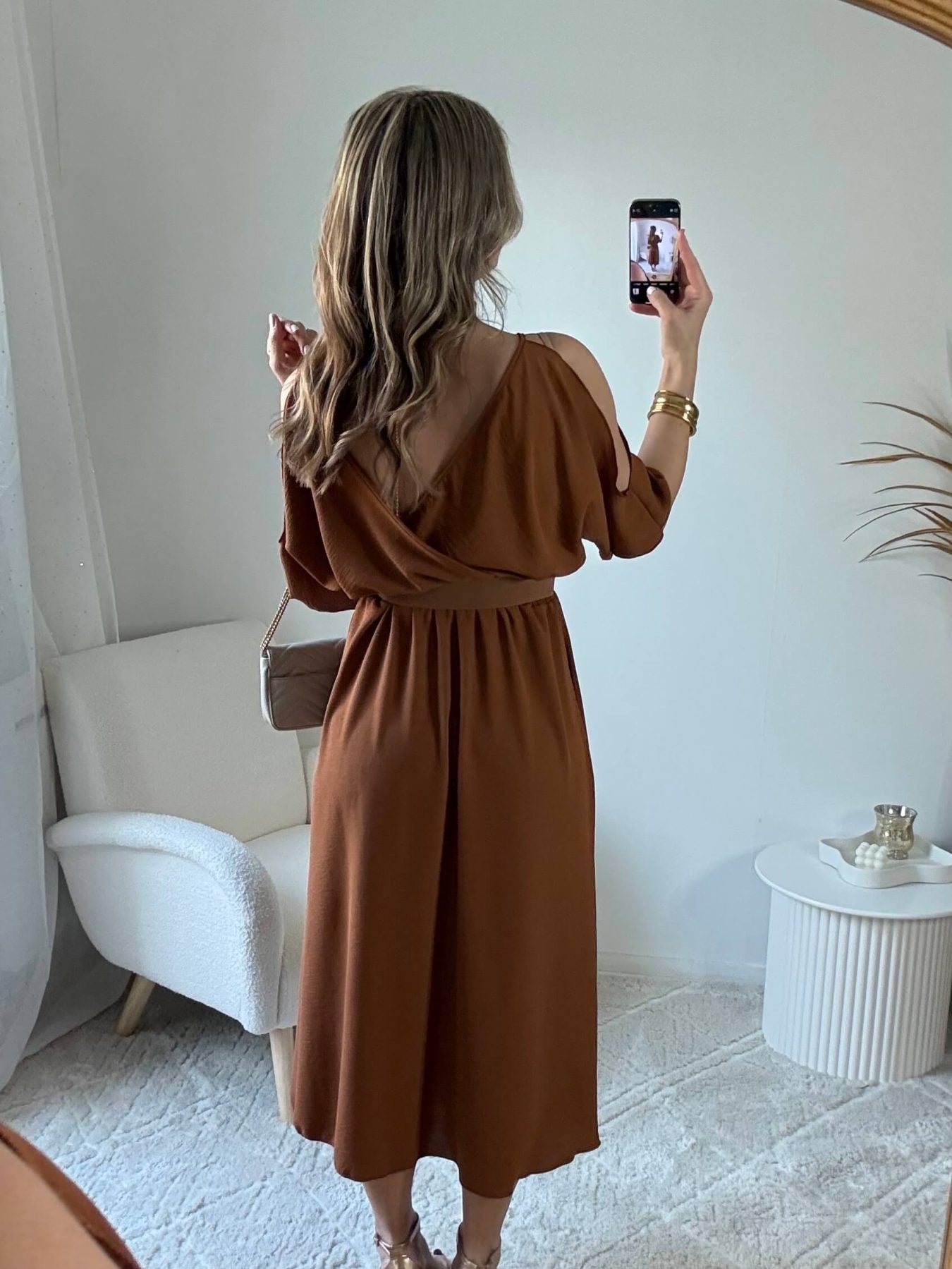 Robe longue bohème marron - Dita