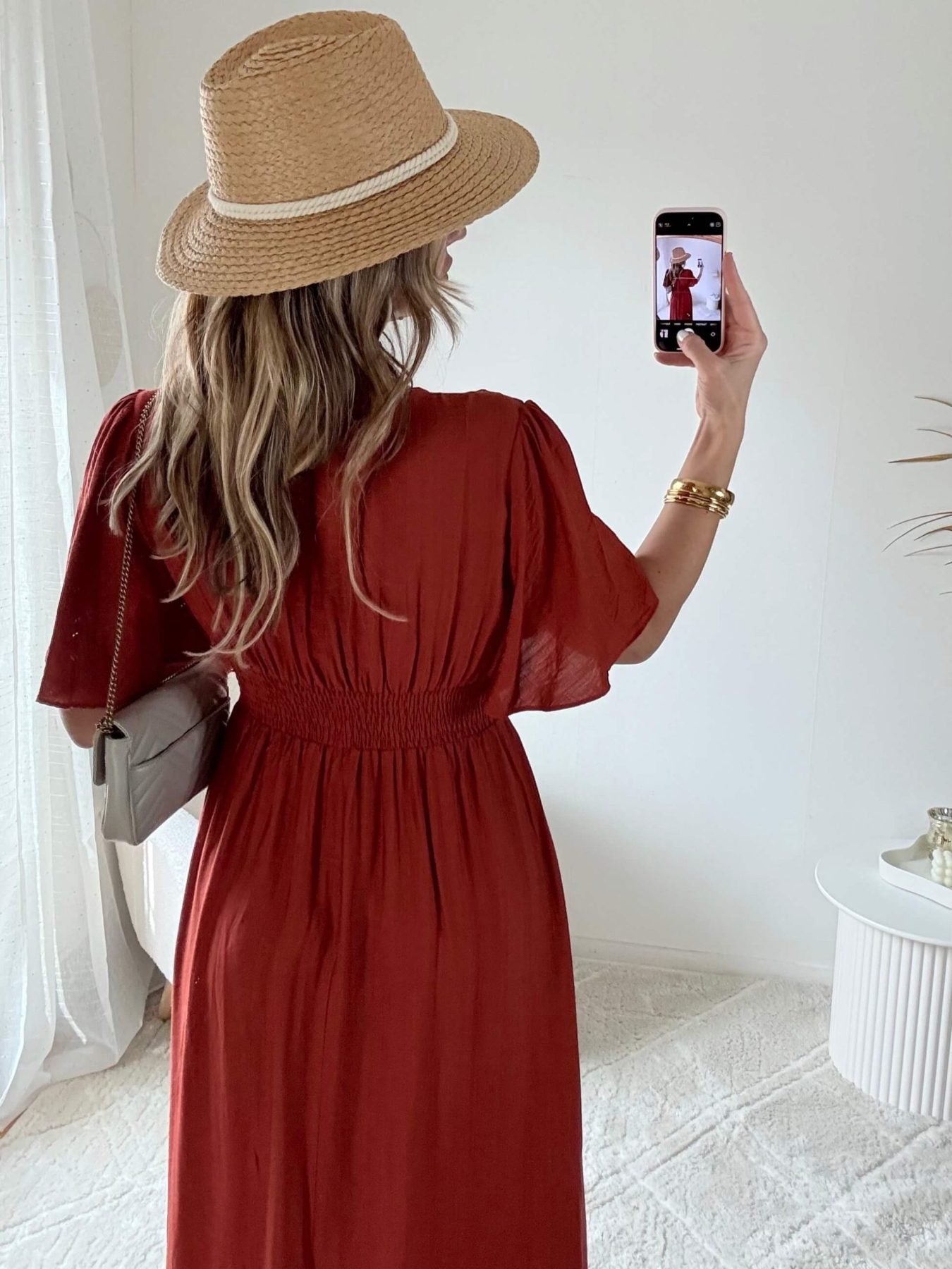 Robe longue terracotta - Diana