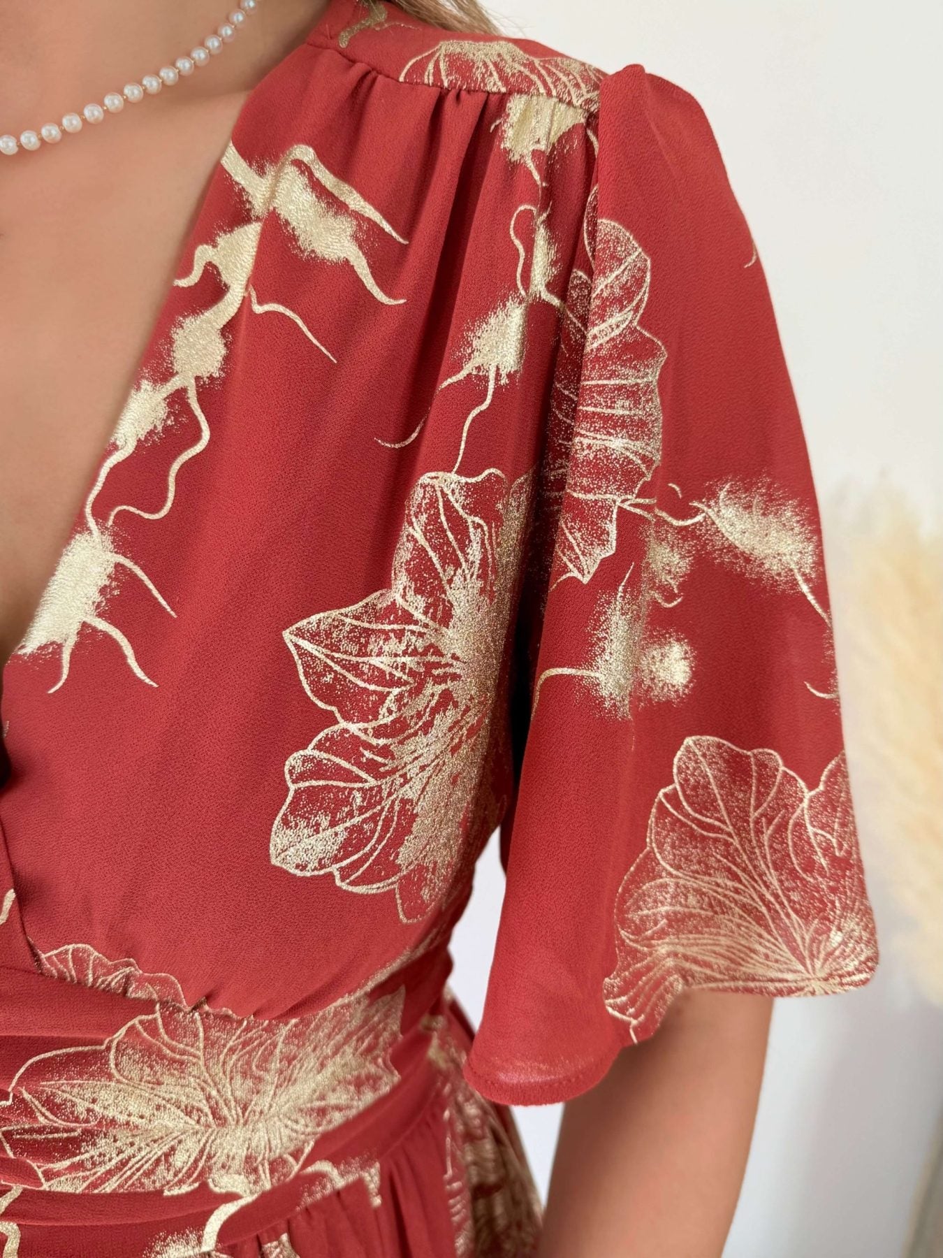 Robe terracotta dorée - Sarah