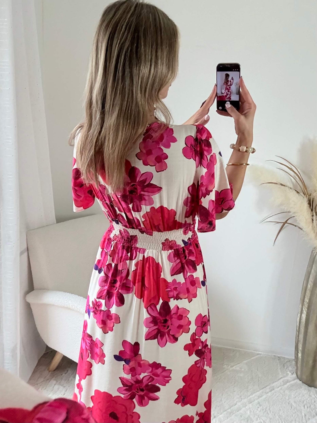 Robe longue fendue fleurie - Anaïs du 36 au 50 - Easy Dressing