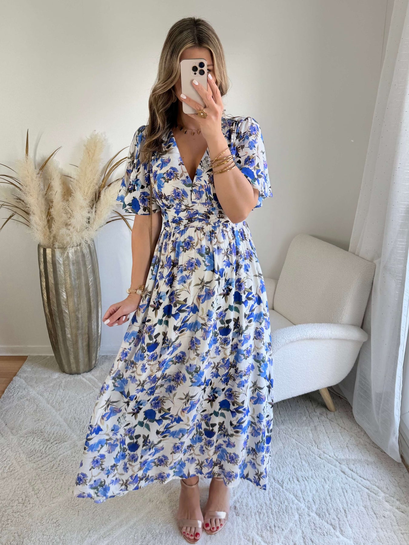 Robe longue fleurie femme Cassandra fluide élégante Easy Dressing