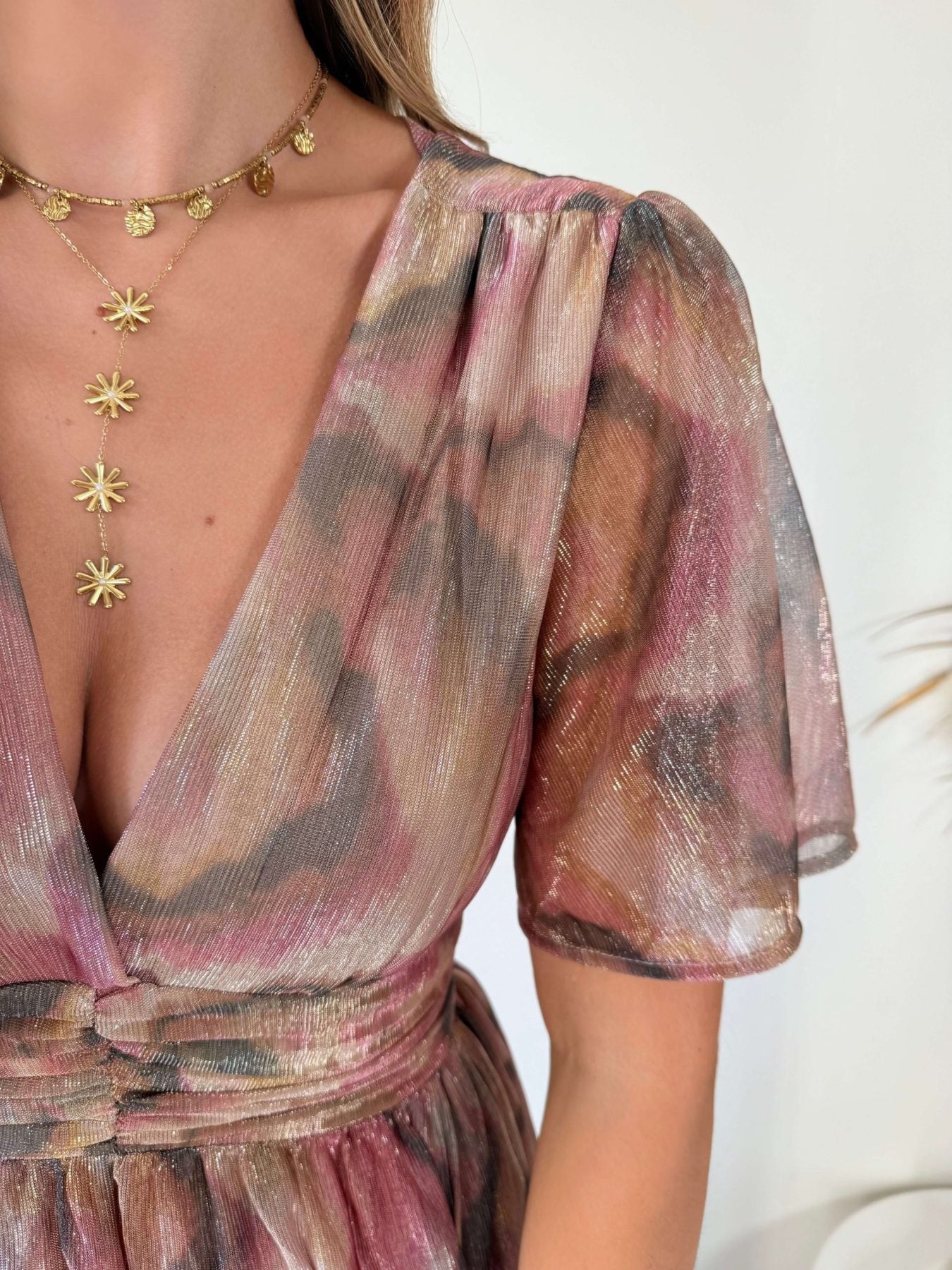 Robe longue irisée Louise bohème chic cérémonie du 36 au 50