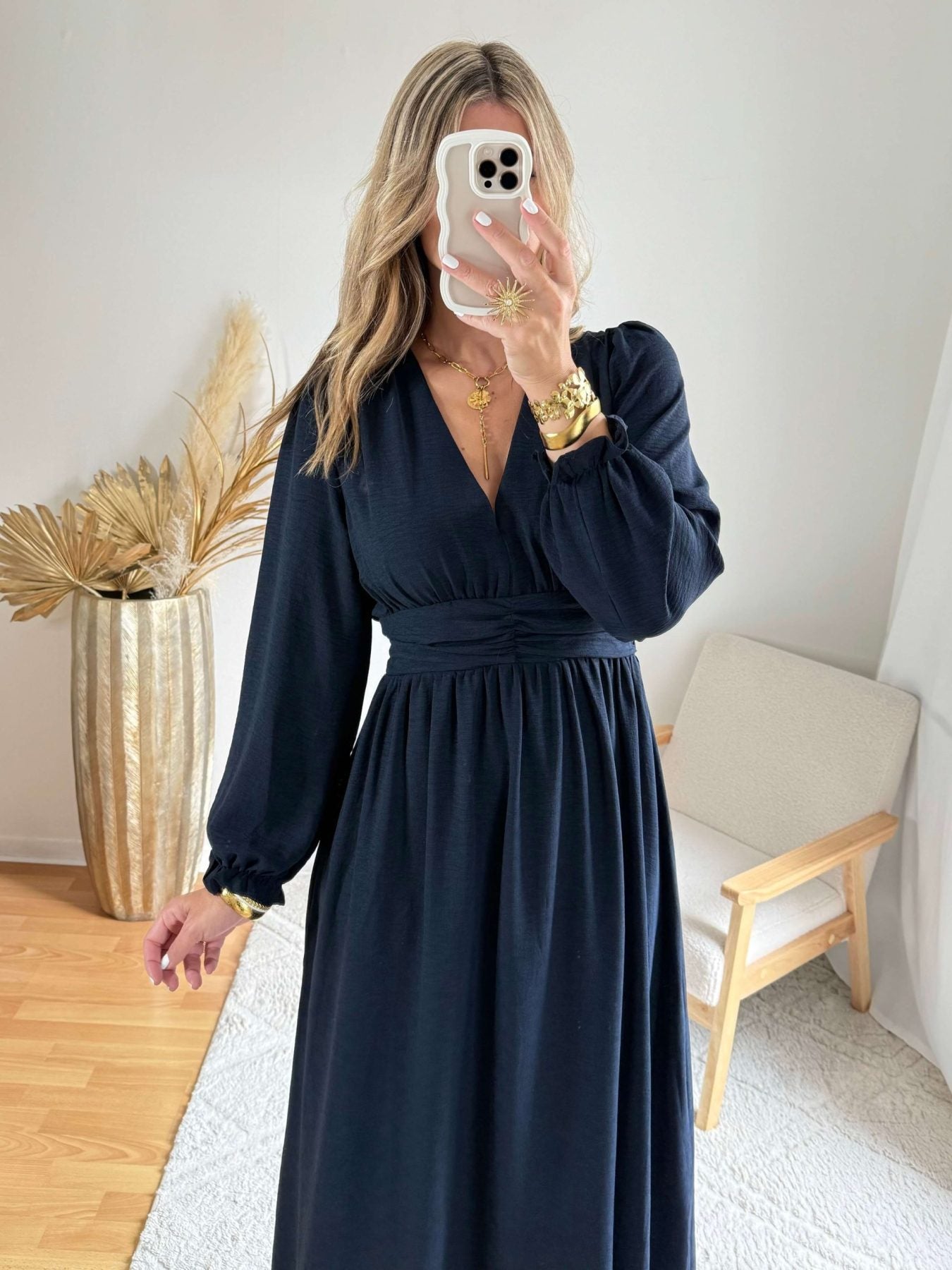 Robe longue marine - Lucie