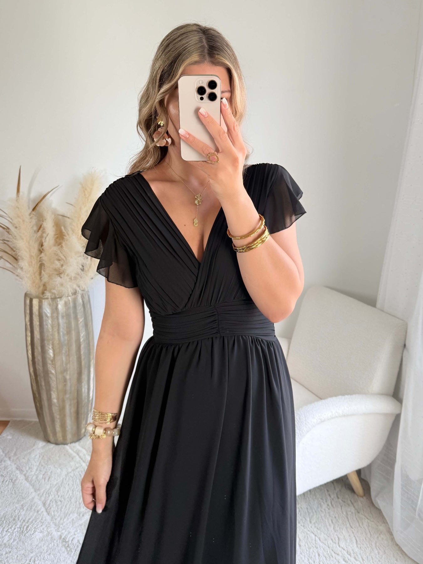 Robe longue noire Zoé - robe de soirée femme Easy Dressing
