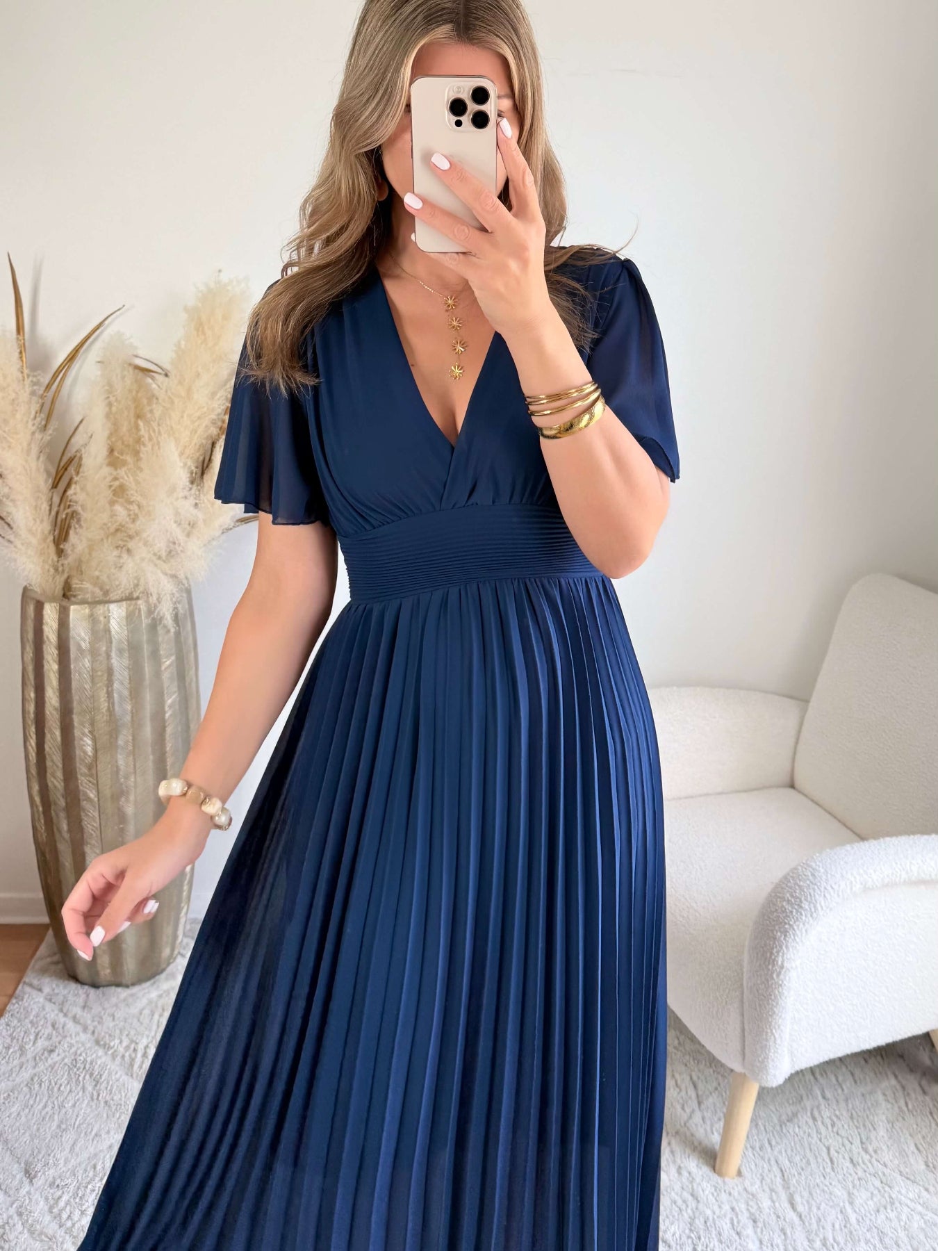 Robe longue marine - Ana femme du S au 3XL