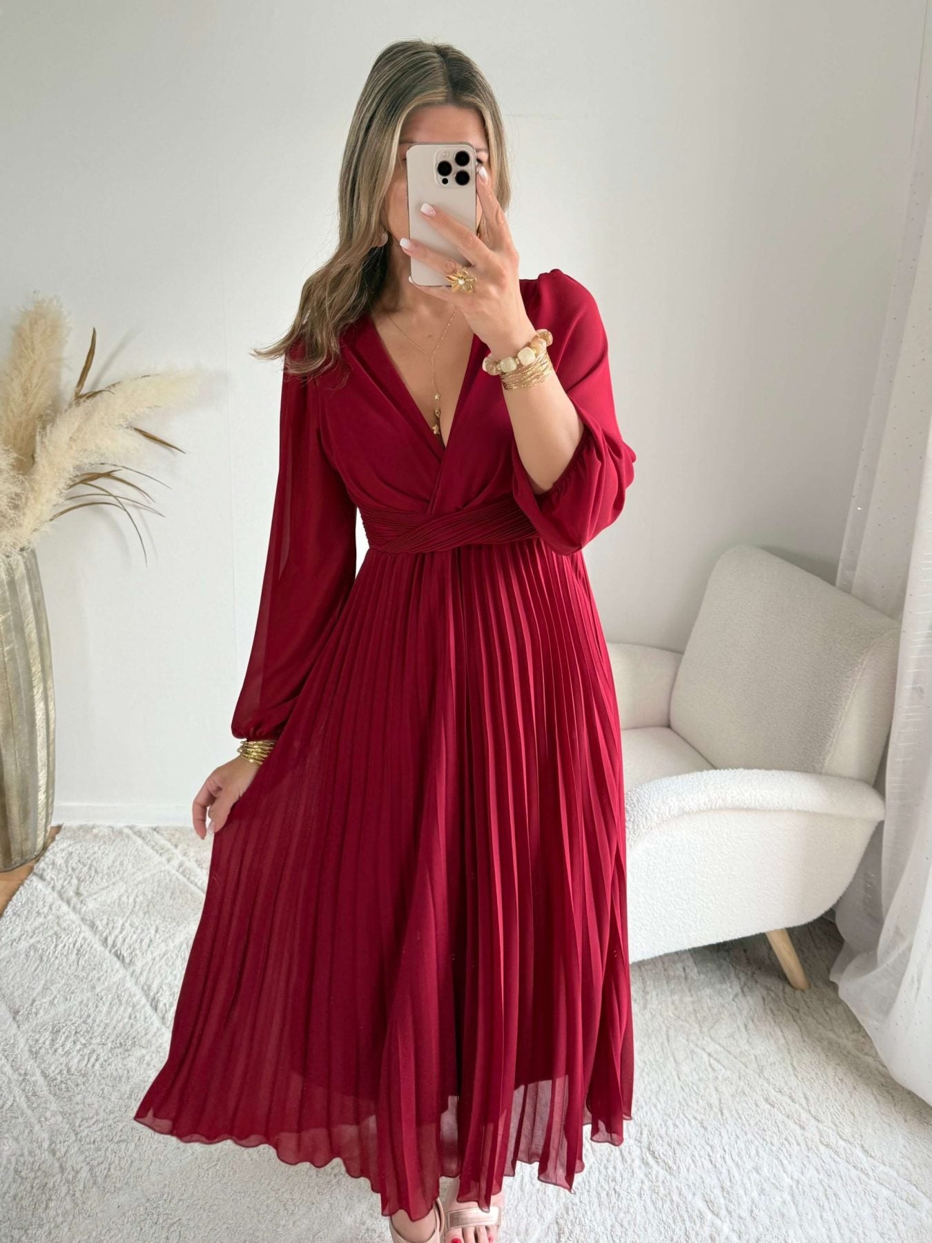 Robe longue bordeaux - Angèle