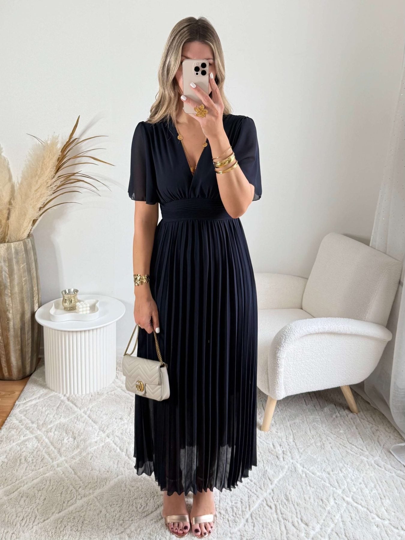 Robe longue marine - Ana