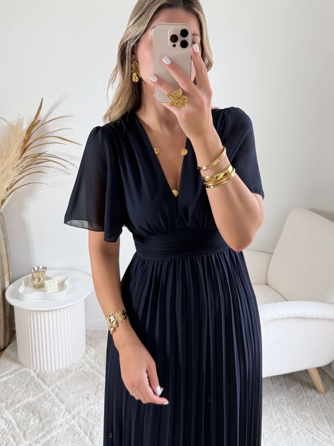 Robe longue marine - Ana