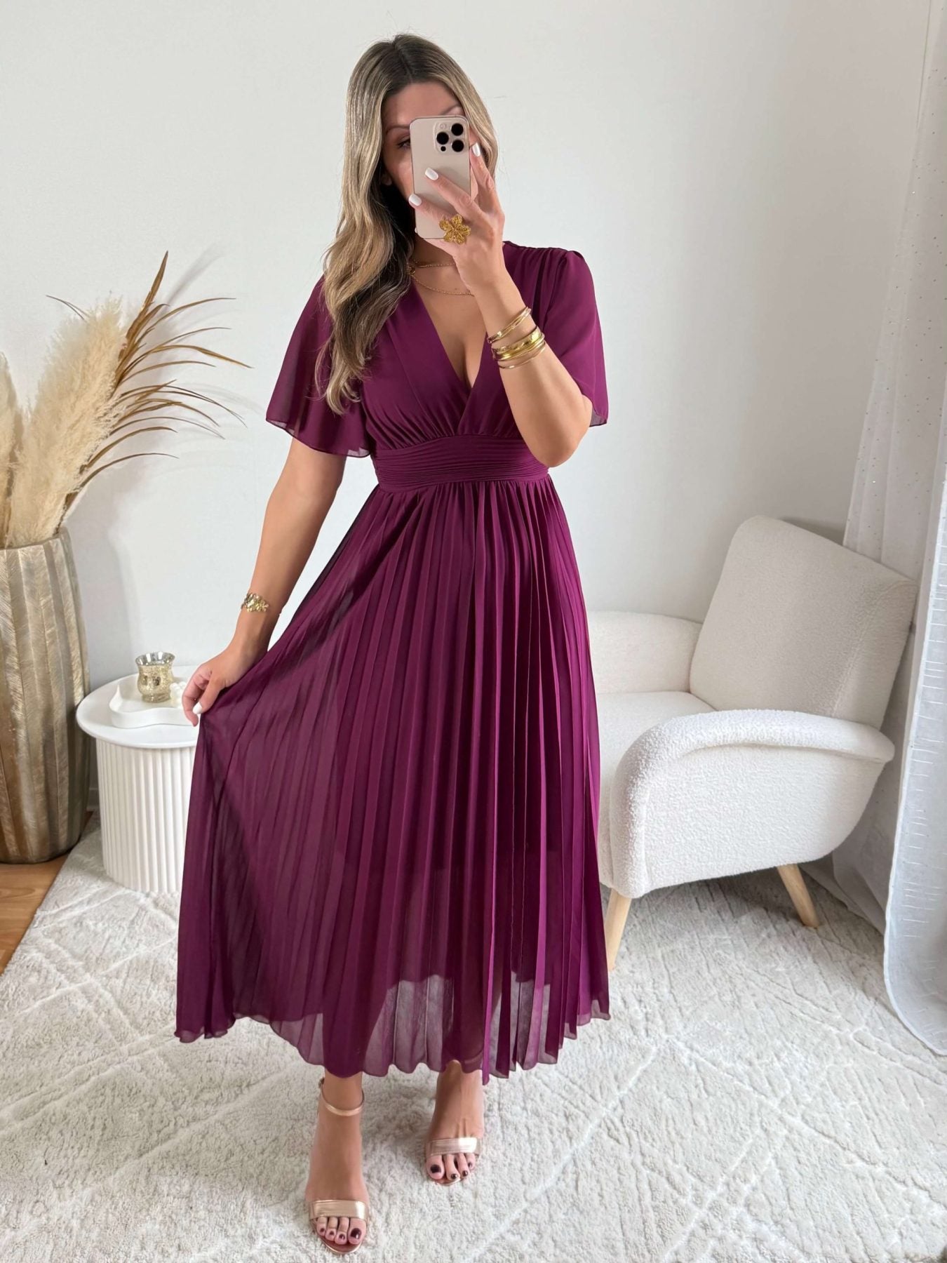 Robe longue prune - Ana