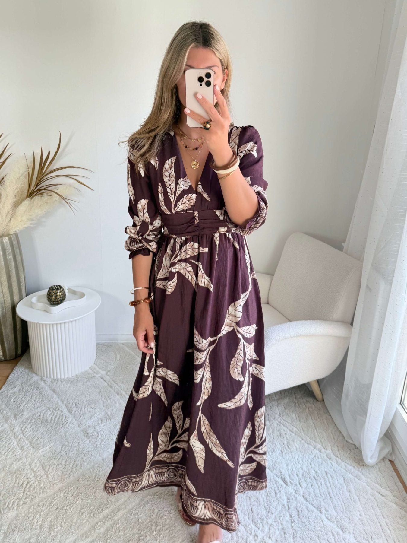 Robe longue prune - Lyra