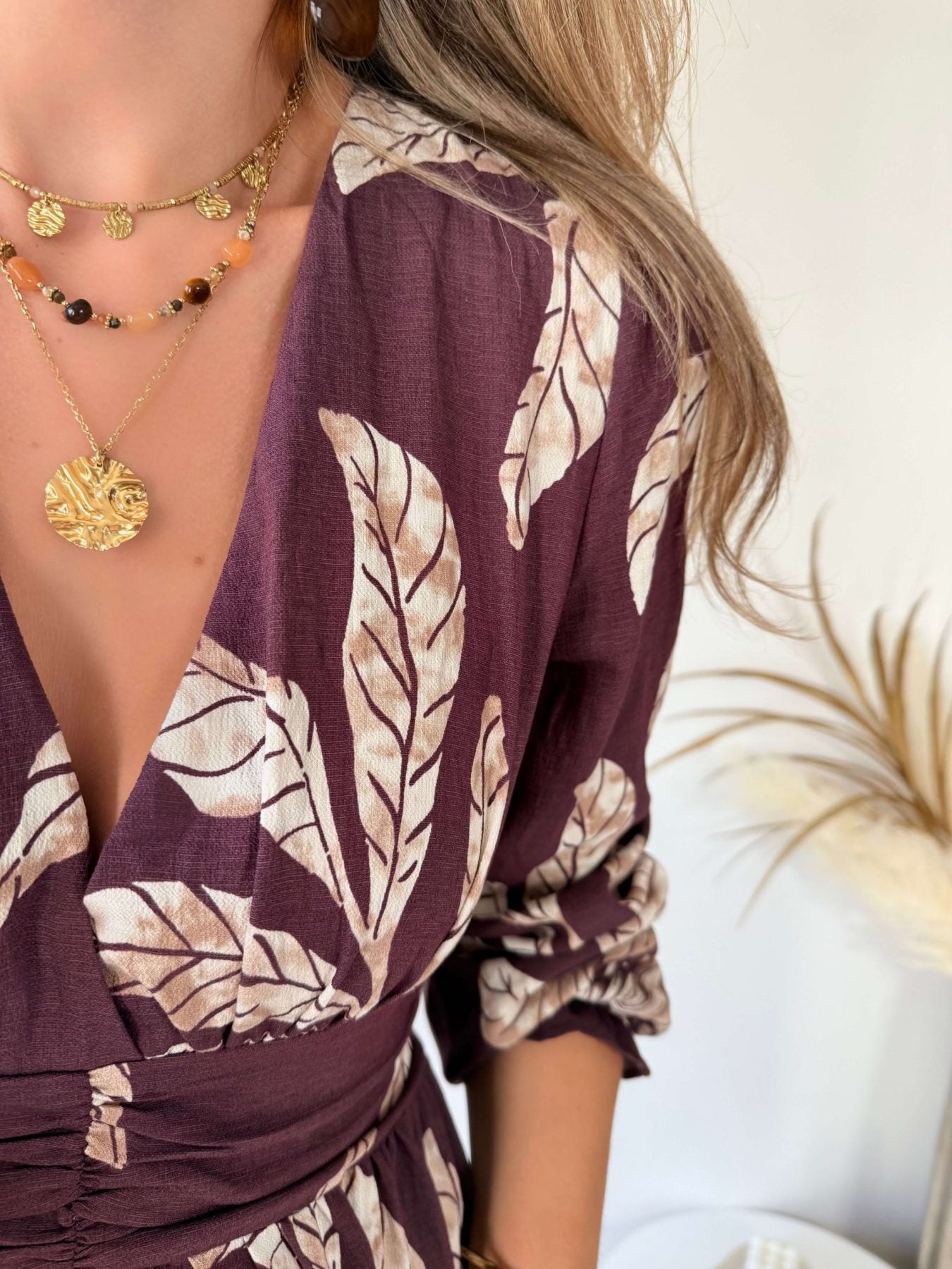 Robe longue prune - Lyra