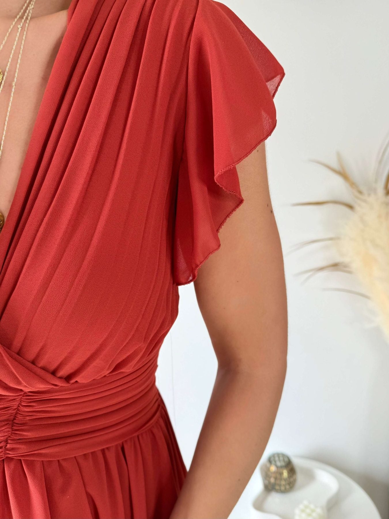 Robe Zoé terracotta longue bohème chic | Easy Dressing