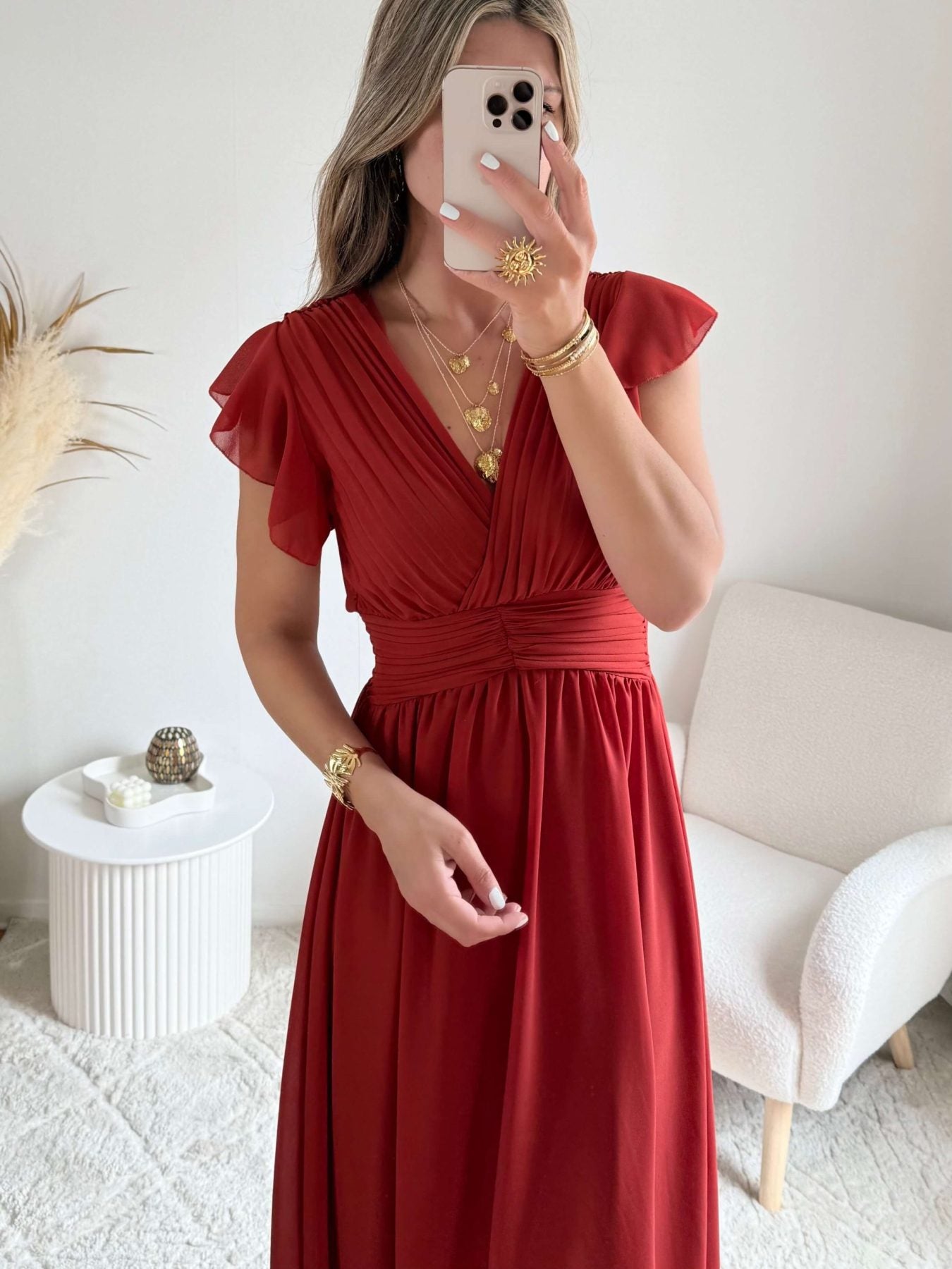Robe Zoé terracotta longue bohème chic | Easy Dressing