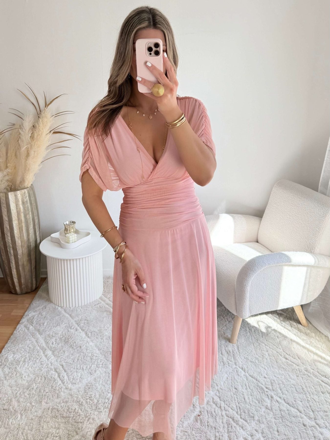 Robe en tulle rose - Léna