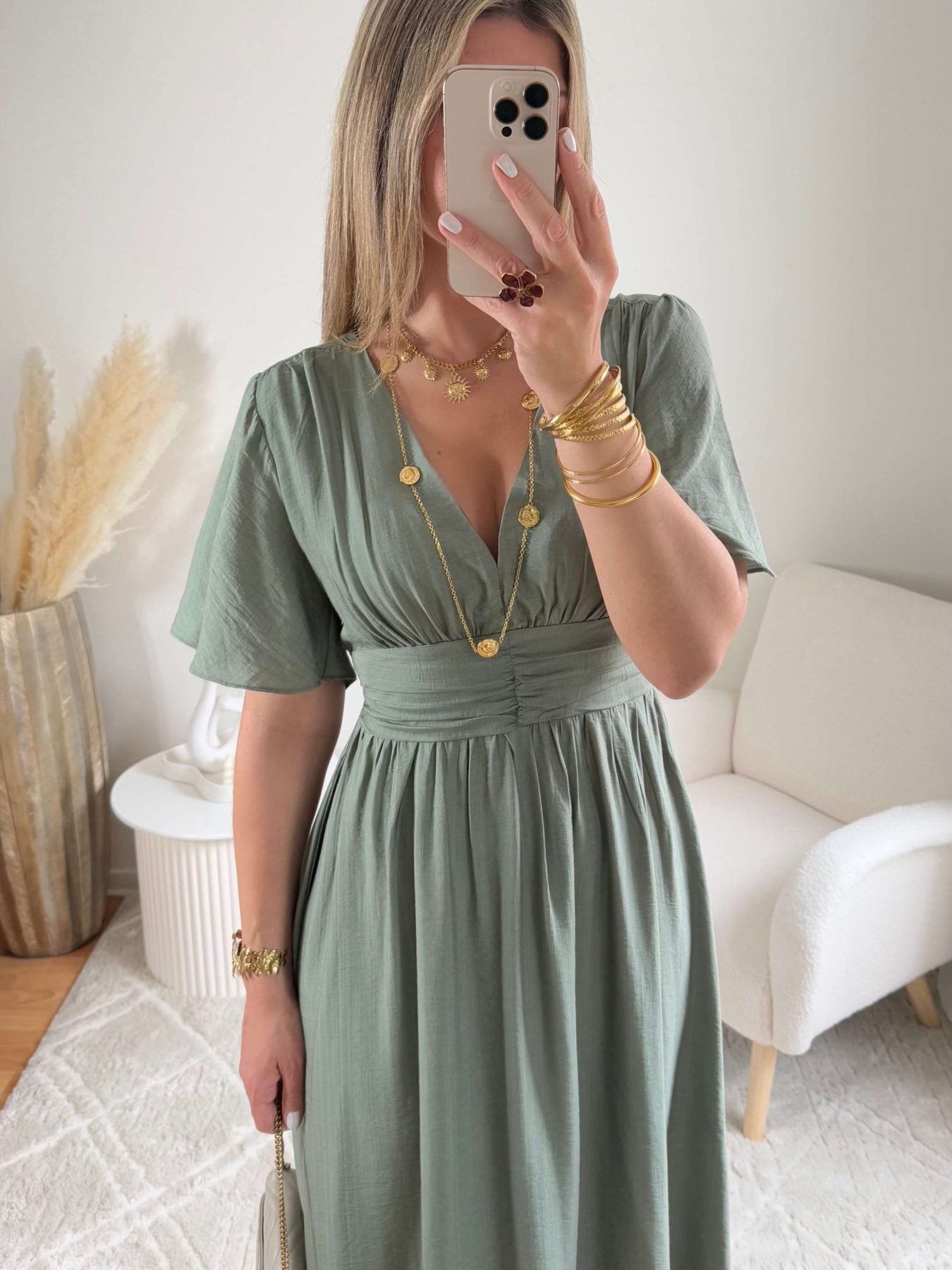 Robe longue verte - Diana