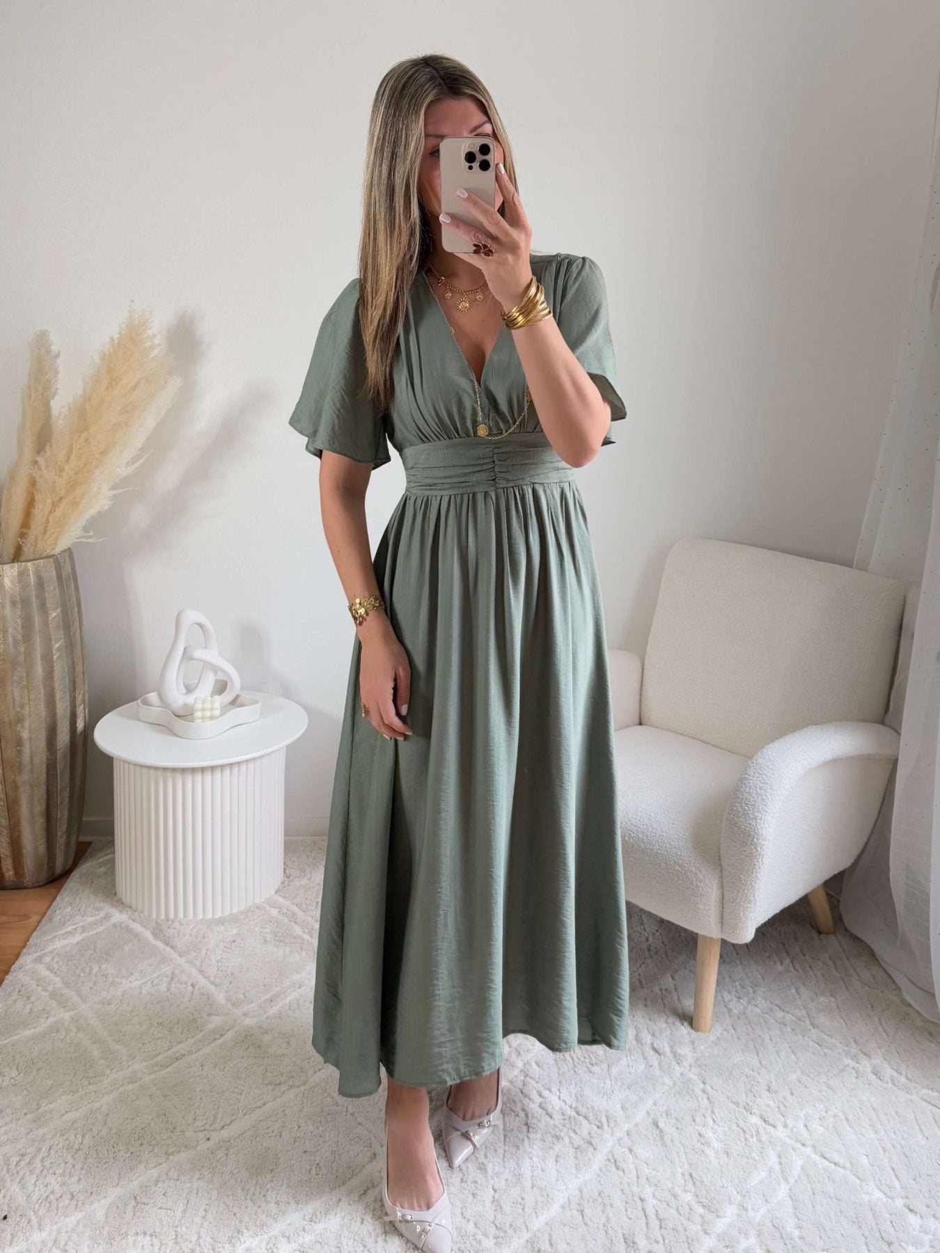 Robe longue verte - Diana