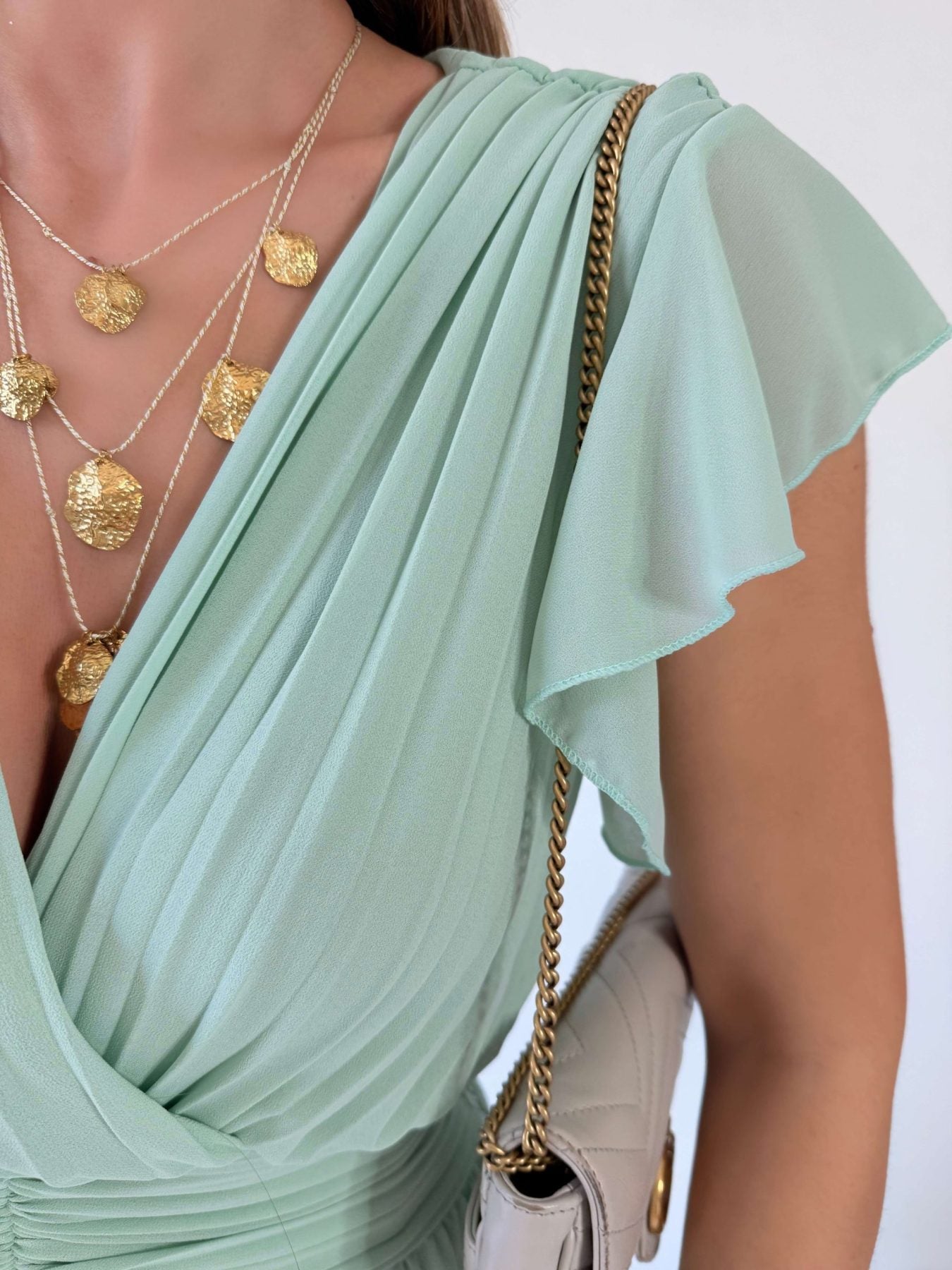 Robe longue vert d'eau - Zoé