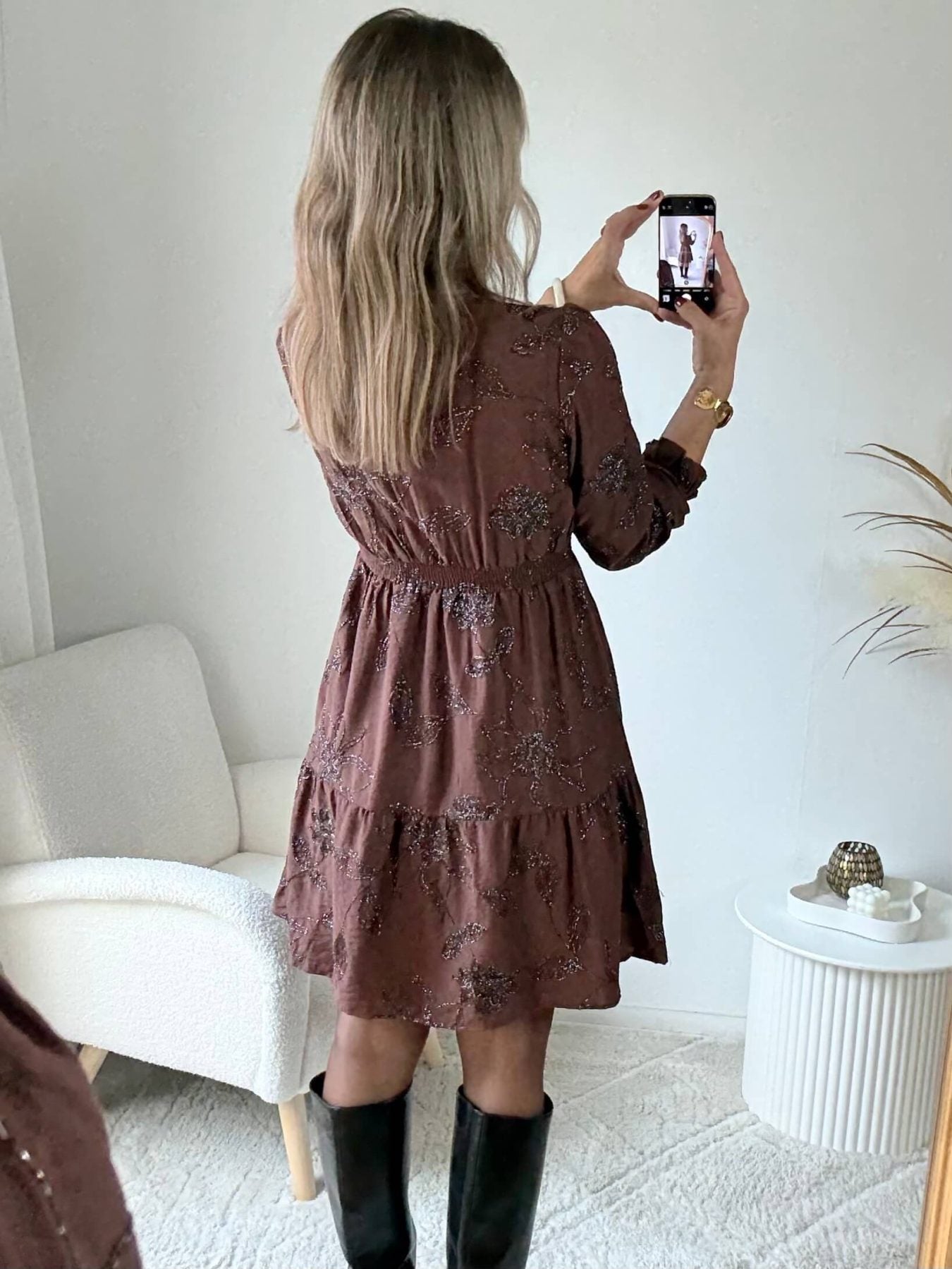 Robe midi brodée - Maja