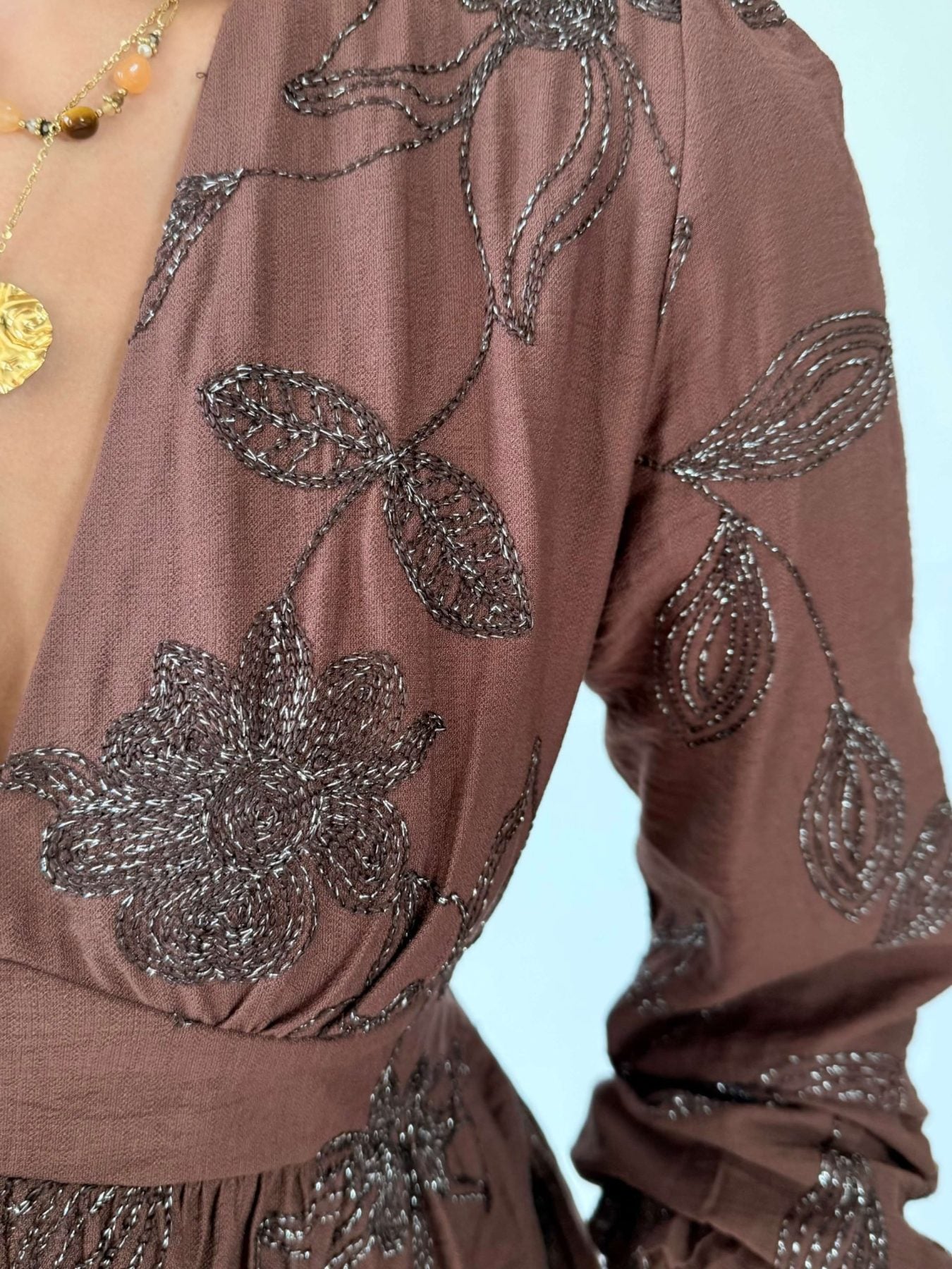 Robe midi brodée - Maja