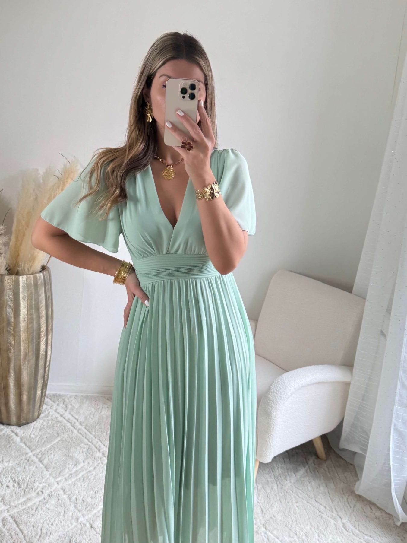 Robe vert d'eau - Ana