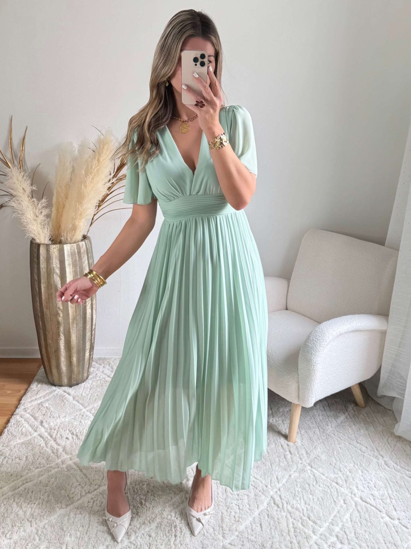Robe vert d'eau - Ana