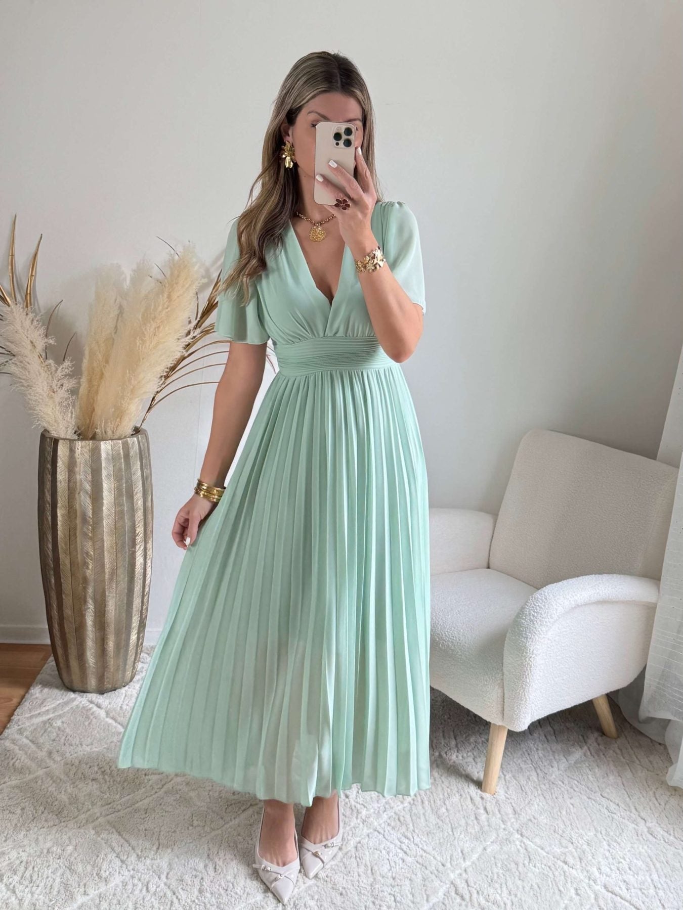 Robe vert d'eau - Ana