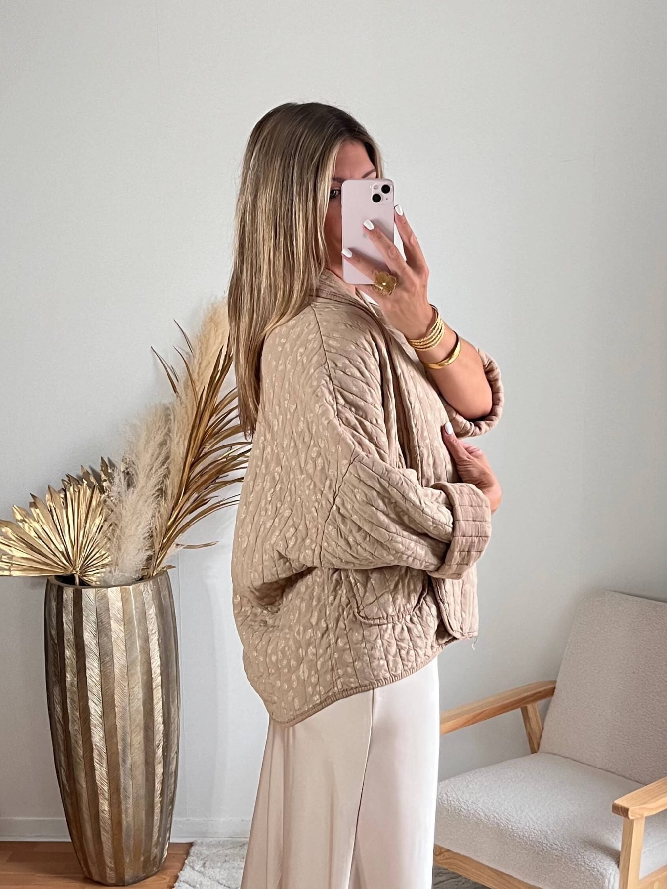 Veste beige dorée - Emy
