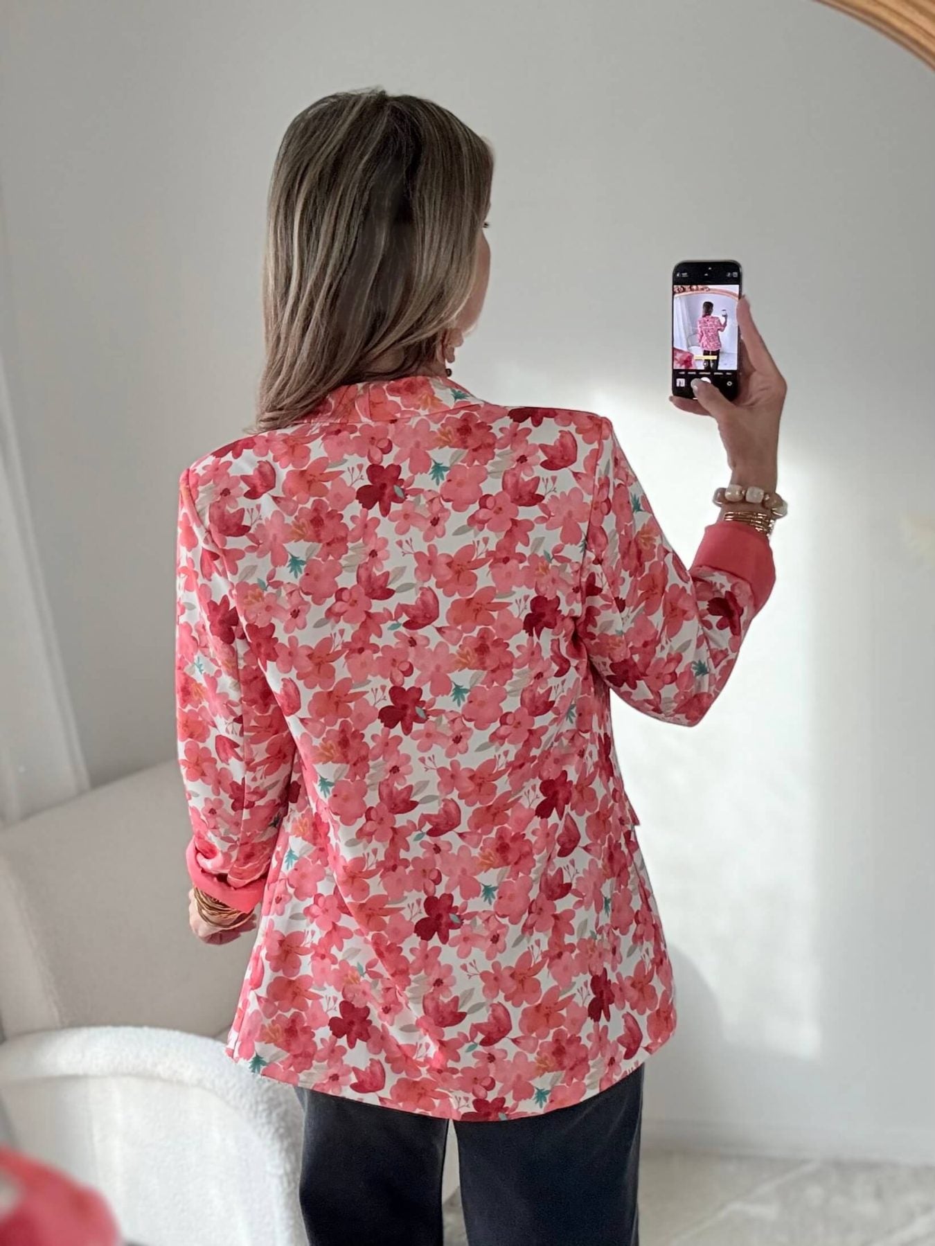 Veste fleurie corail - Dita