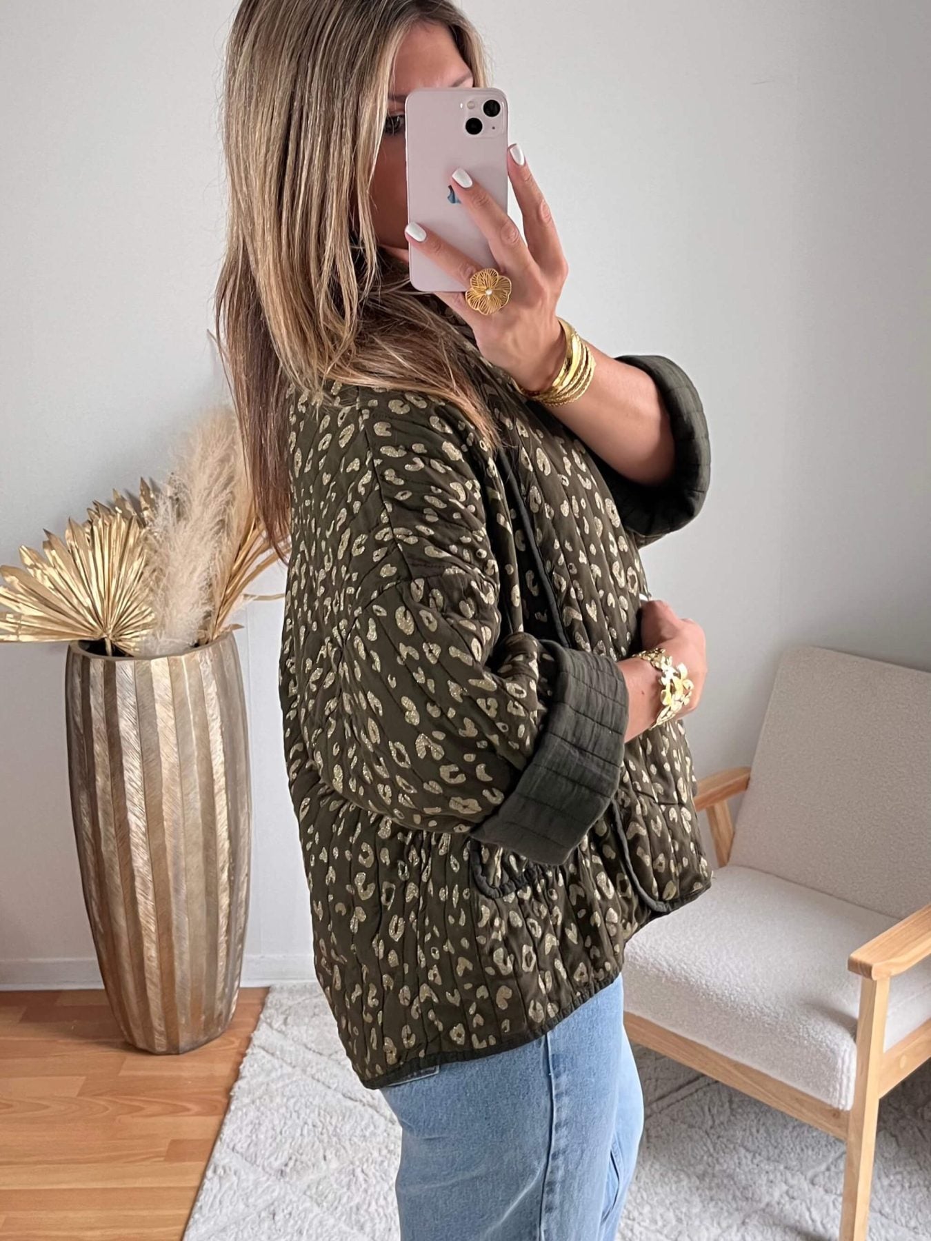 Veste kaki dorée - Emy