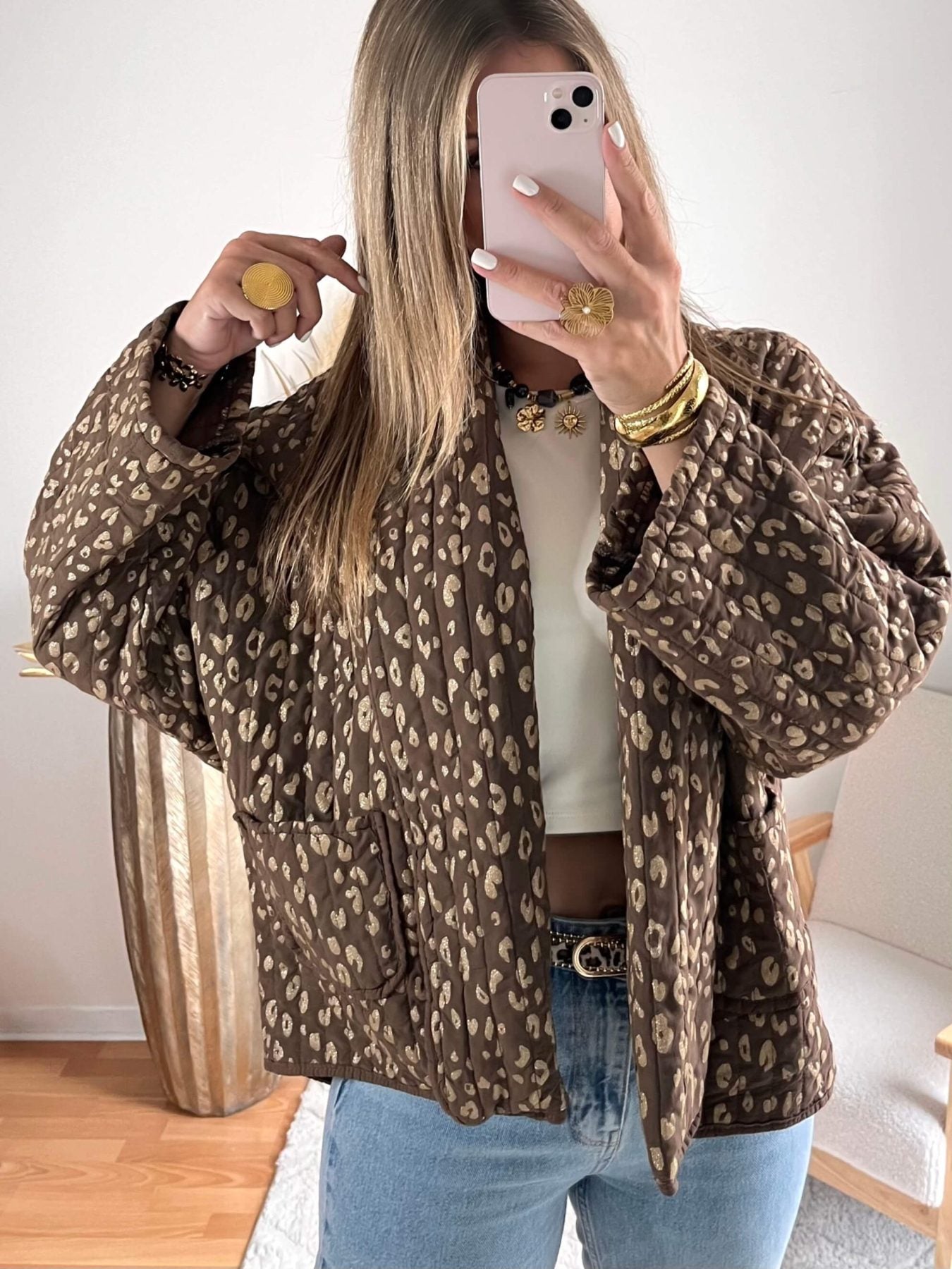 Veste marron dorée - Emy