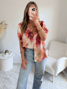 Blouse ample motifs dorés - Aurore