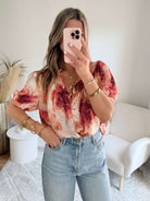 Blouse ample motifs dorés - Aurore