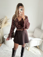 Blouse à pois dorés - Lola