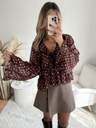 Blouse à pois dorés - Lola