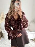 Blouse à pois dorés - Lola