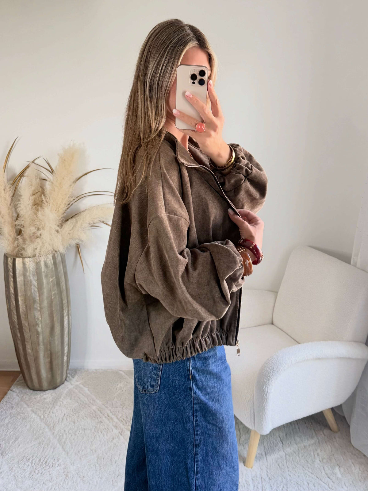 Blouson marron clair - Tao