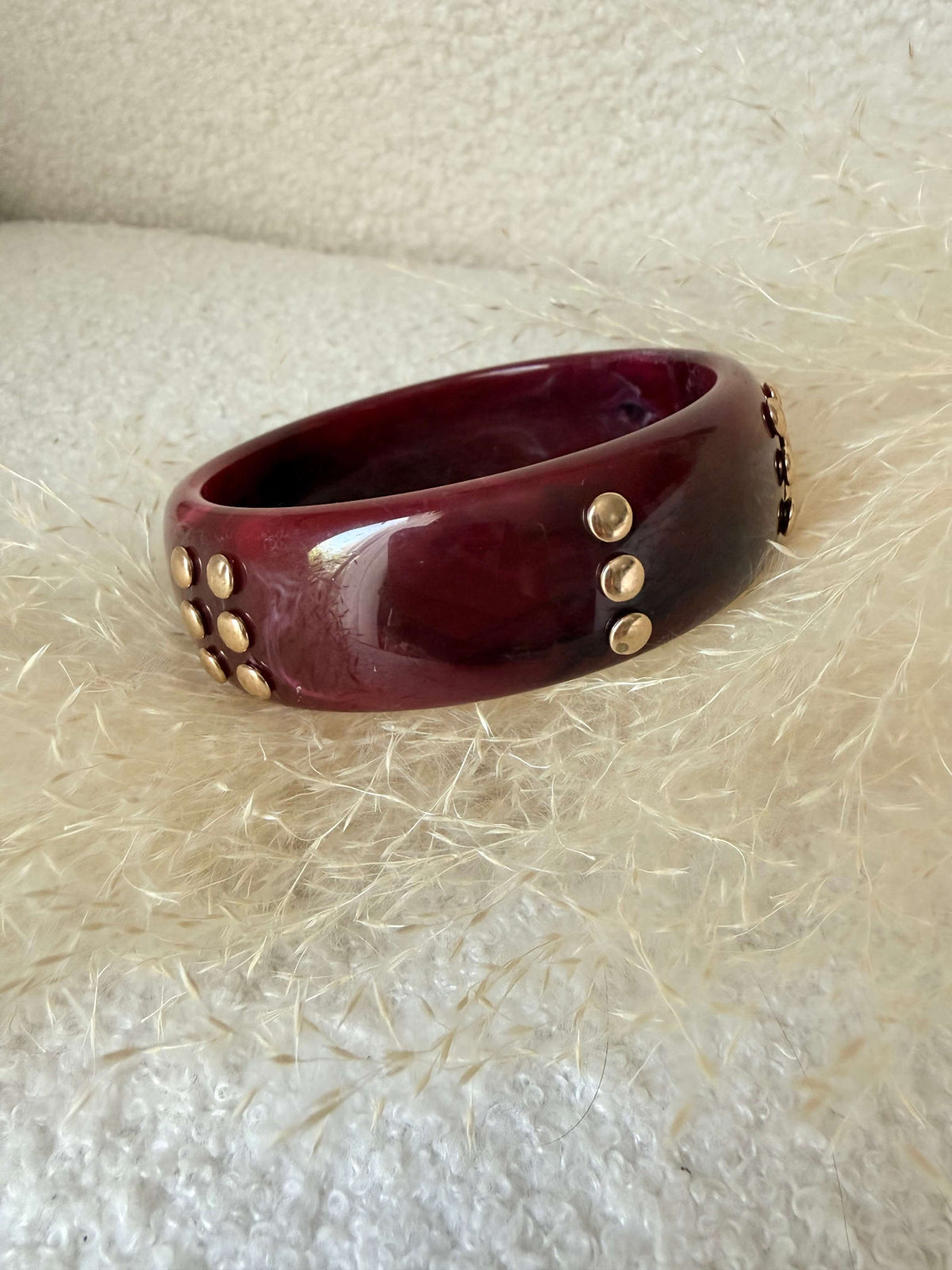 Bracelet jonc bordeaux
