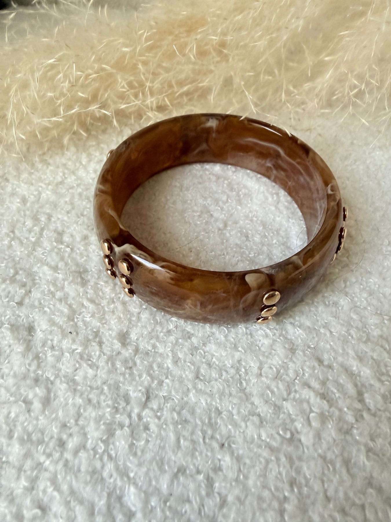 Bracelets jonc marron
