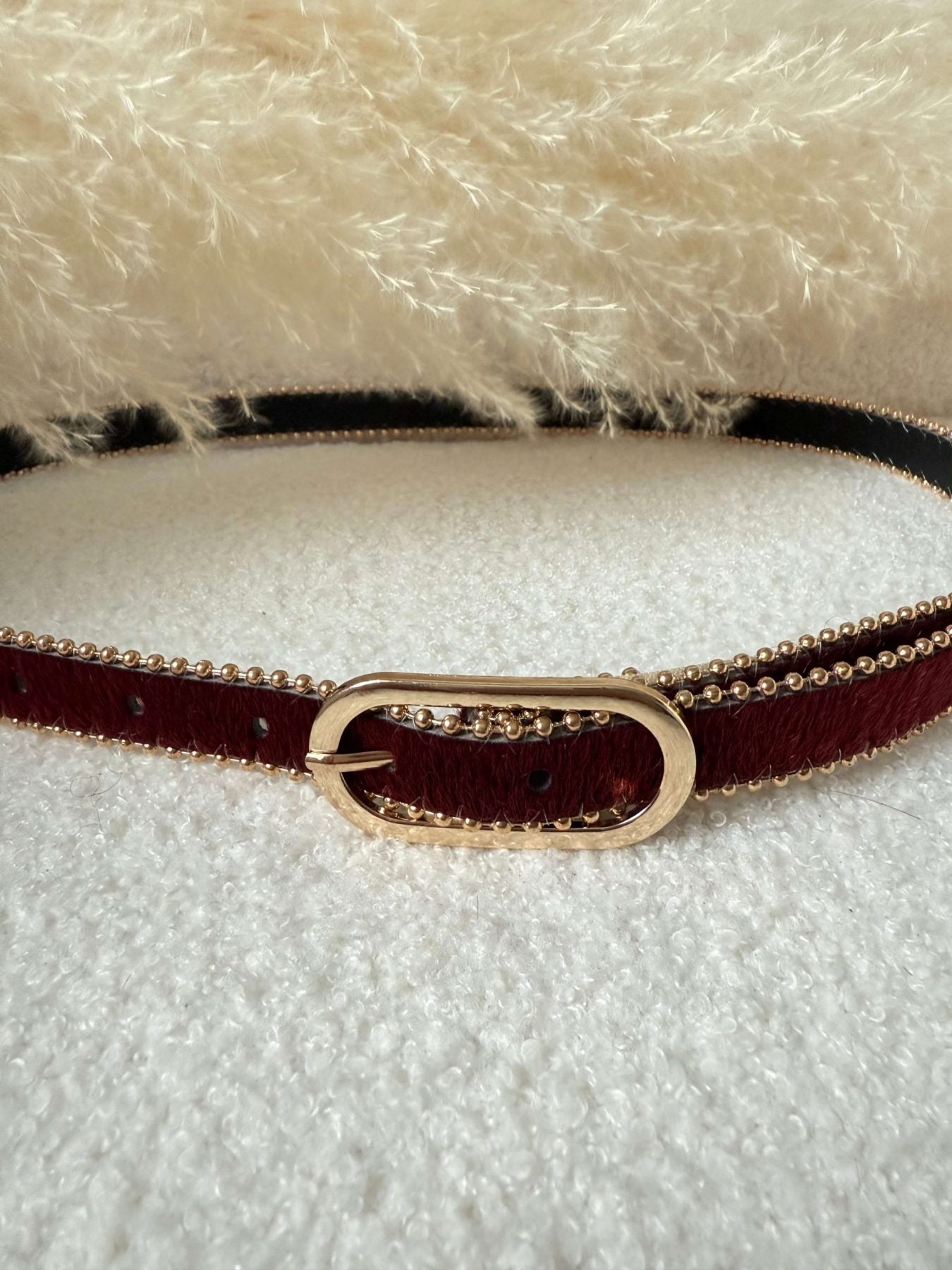 Ceinture bordeaux et dorée - Linsay