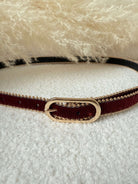 Ceinture bordeaux et dorée - Linsay