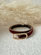 Ceinture bordeaux et dorée - Linsay