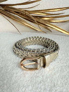Ceinture fine tressée dorée
