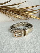Ceinture fine tressée dorée