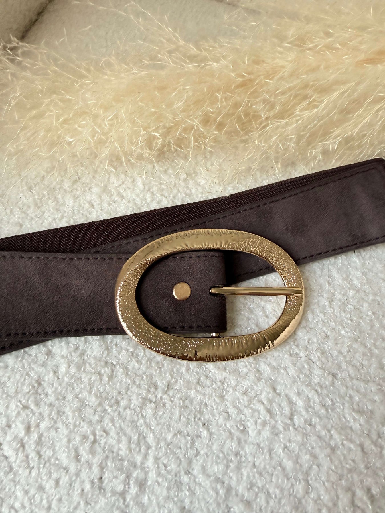 Ceinture marron boucle - Taille Plus