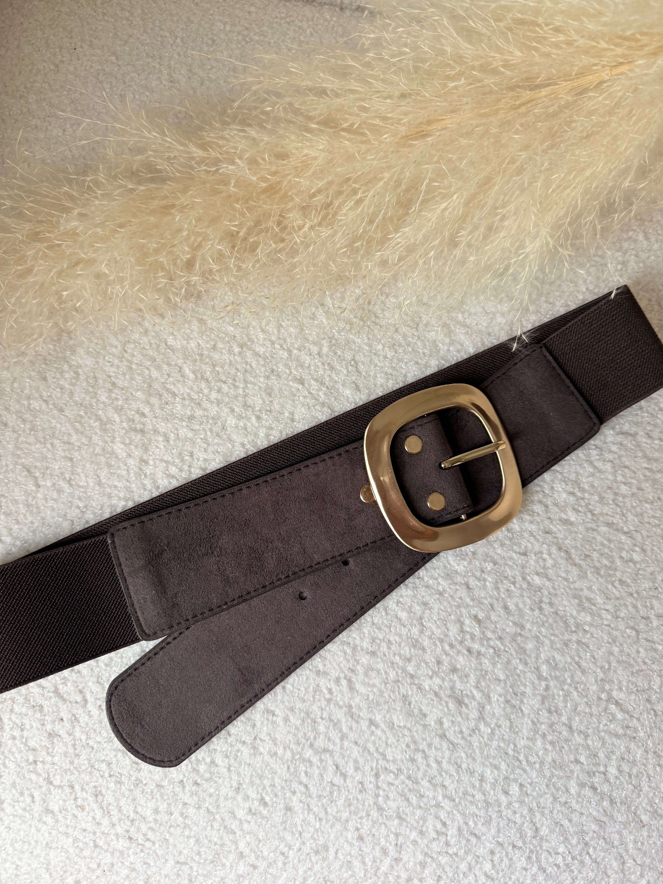 Ceinture marron dorée - Taille Plus