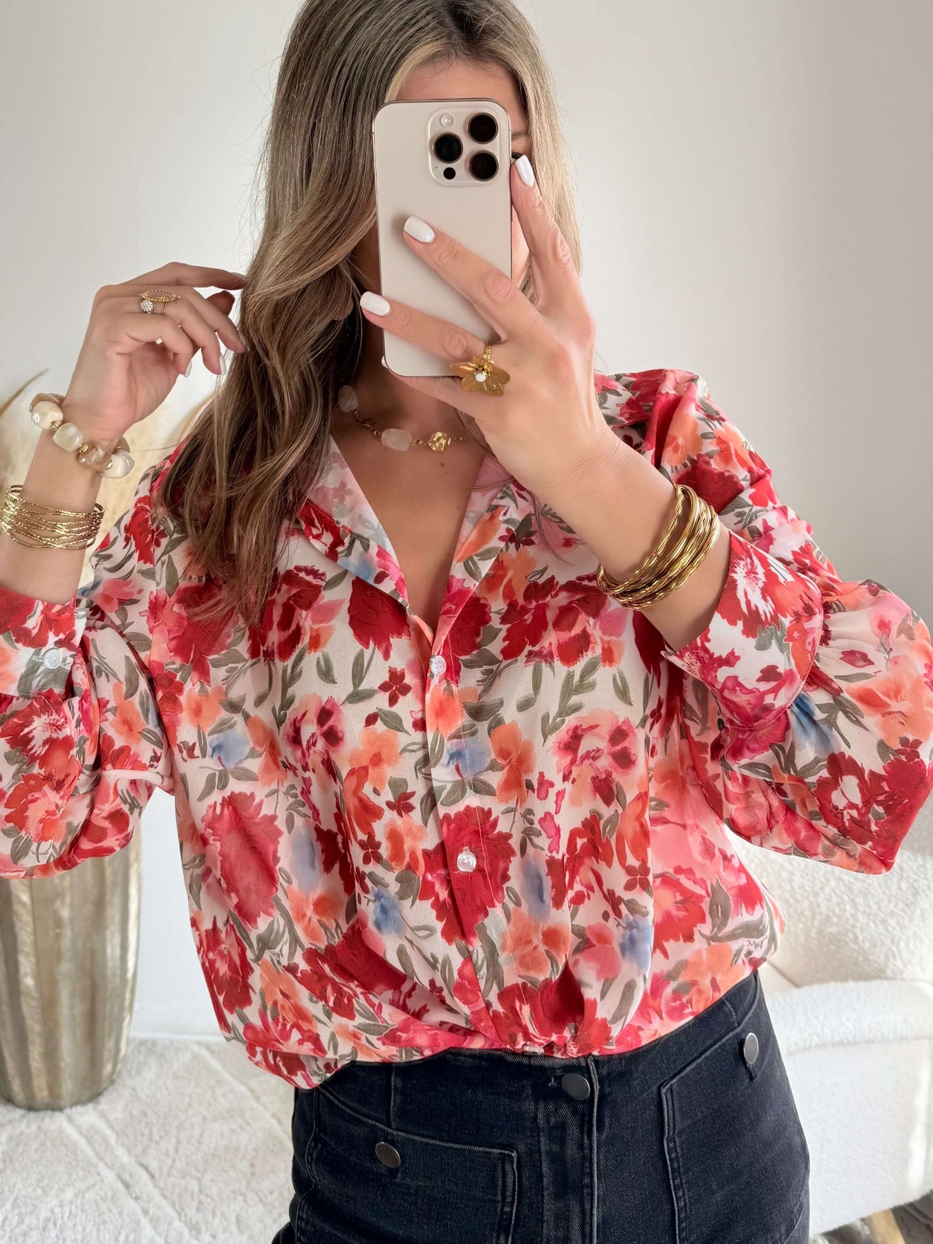 Chemise ample fleurie femme Easy Dressing