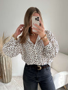 Chemise ample imprimée coeurs - Camille