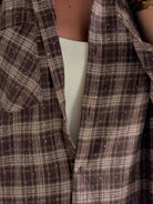 Chemise ample à carreaux ornée de strass Tilda, du S au L