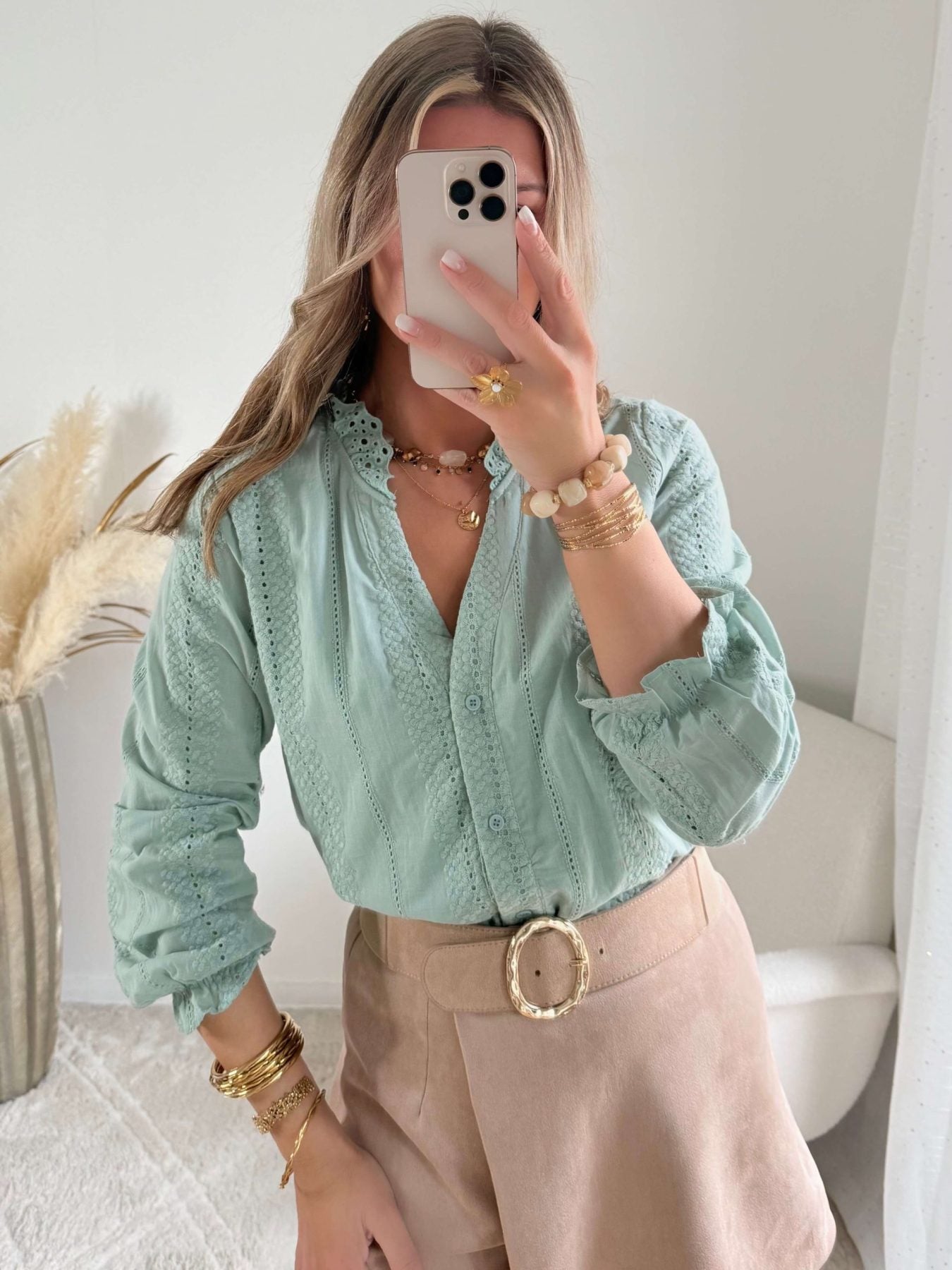 Chemisier vert d'eau - Lioré