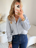 Chemise rayée bleue - Fily